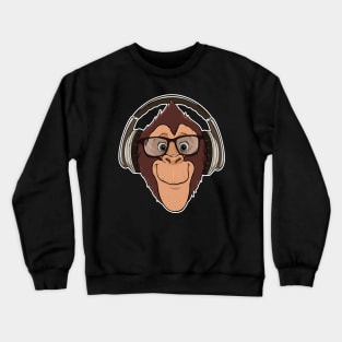 Monkey Music Headphones Crewneck Sweatshirt